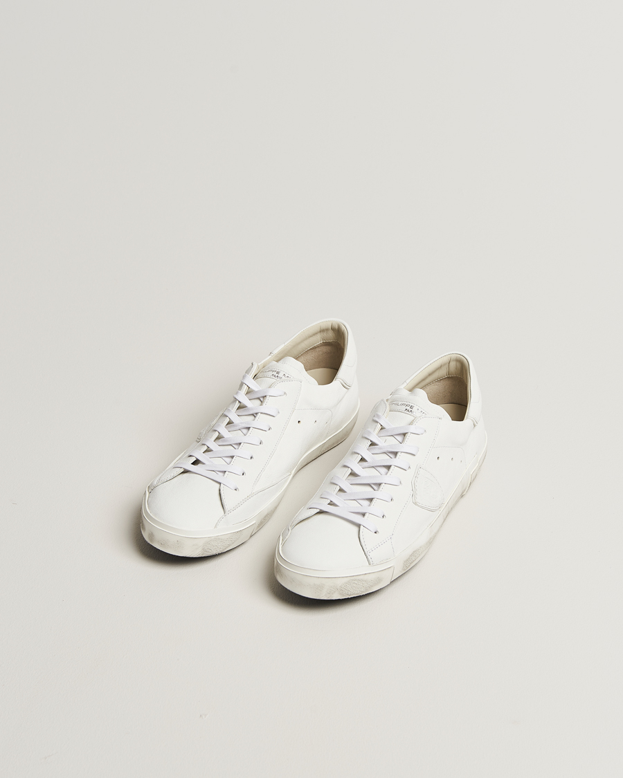 Hombres | Zapatillas | Philippe Model | Prsx Low Top Leather Sneakers White