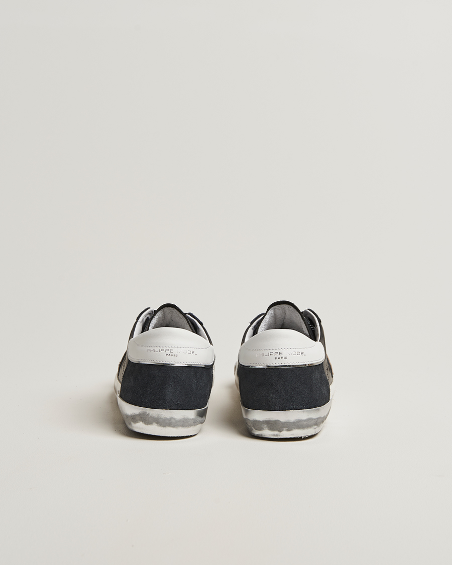Hombres | Zapatillas | Philippe Model | Prsx Low Top Leather Sneakers Black/Silver