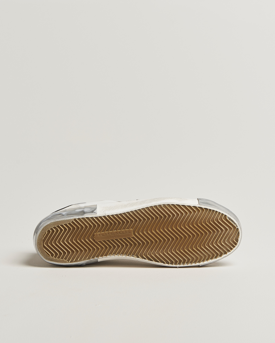 Hombres | Zapatillas | Philippe Model | Prsx Low Top Leather Sneakers White/Silver