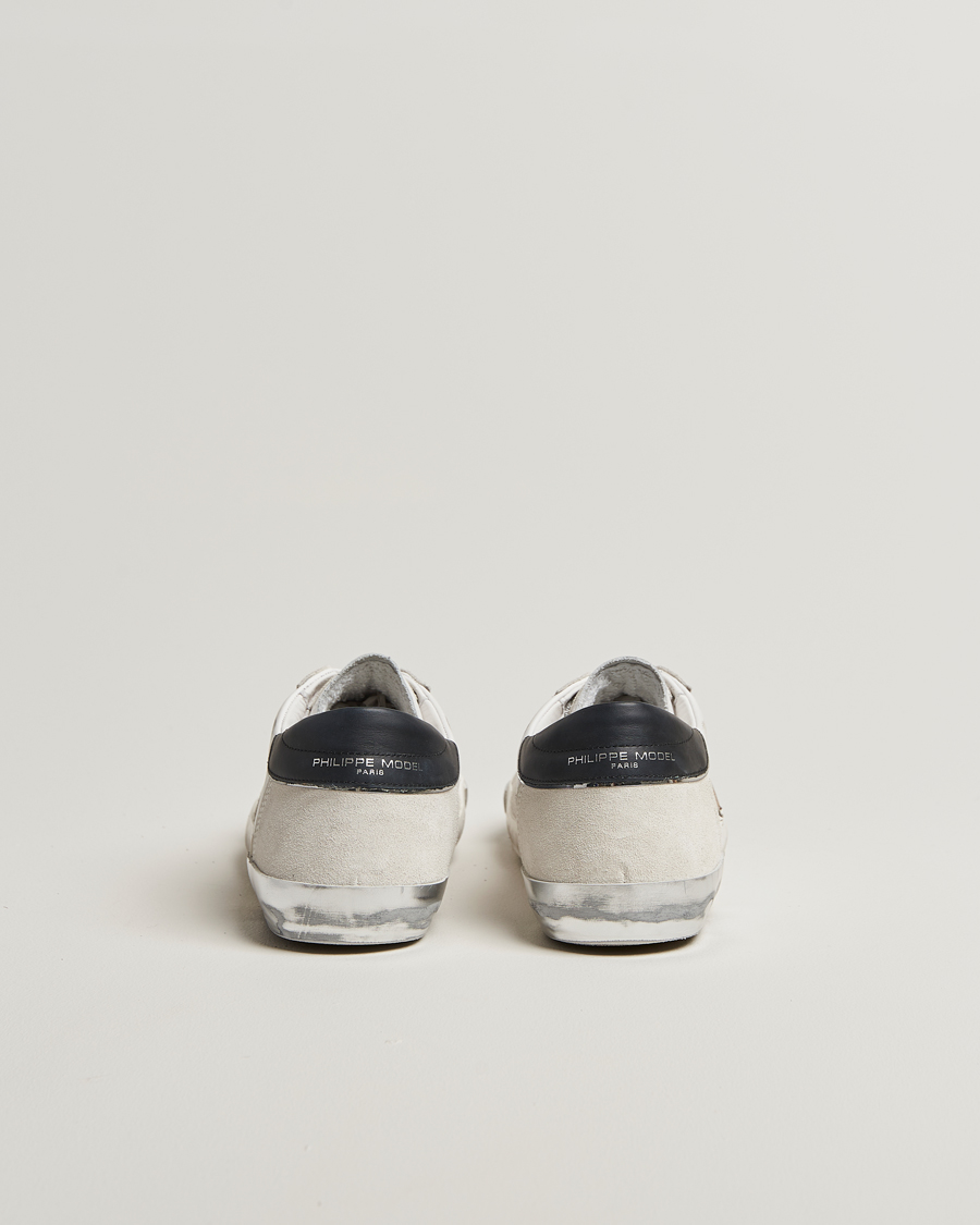 Hombres | Zapatillas | Philippe Model | Prsx Low Top Leather Sneakers White/Silver