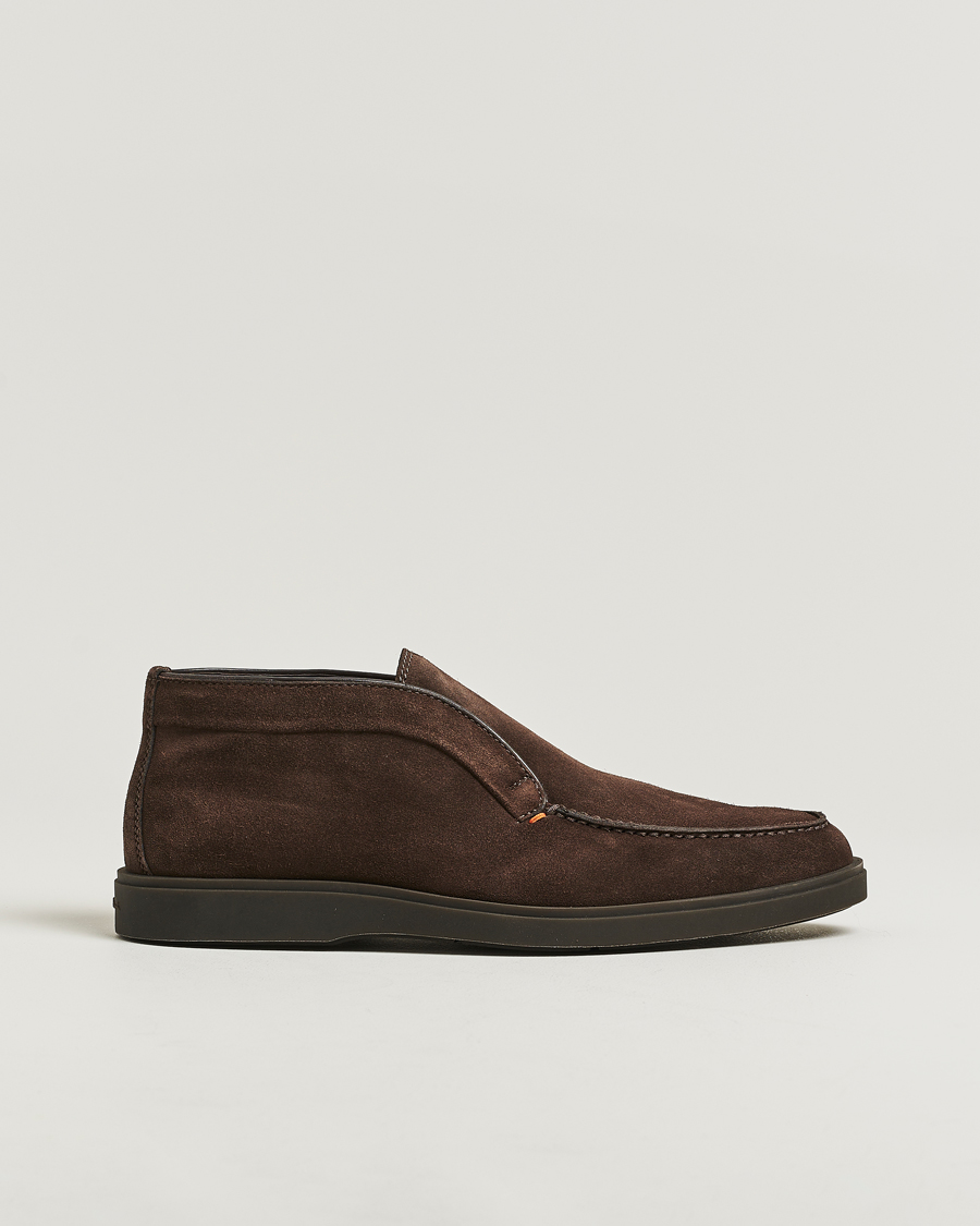Hombres | Botas | Santoni | Detroit Chukka Boots Dark Brown Suede