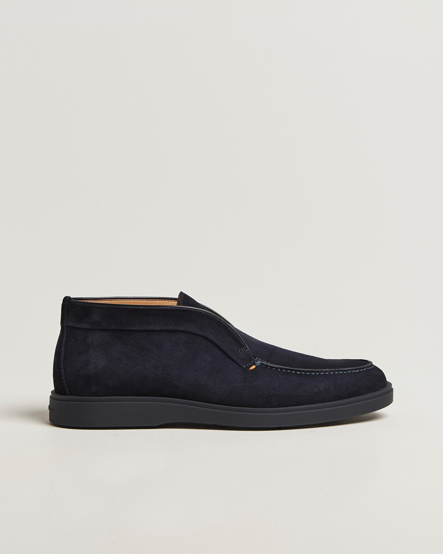 Hombres | Botas | Santoni | Detroit Chukka Boots Navy Suede