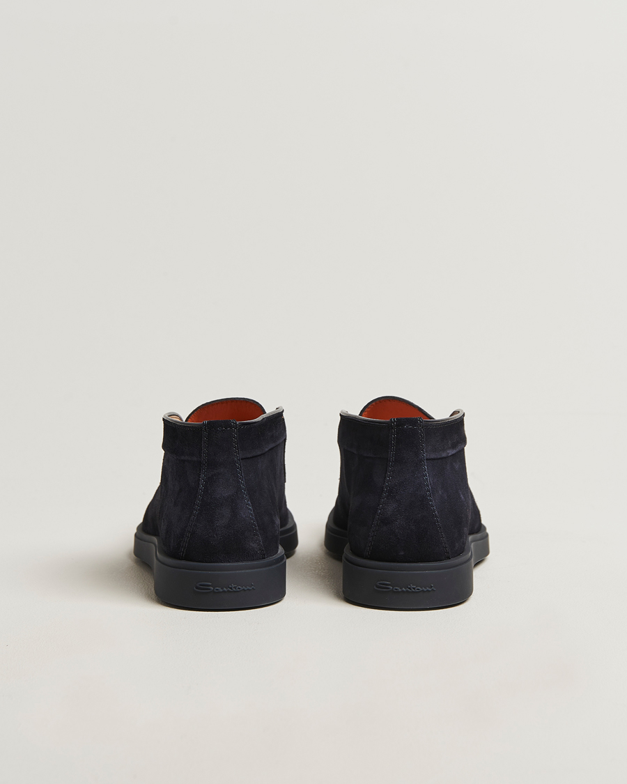 Hombres | Botas | Santoni | Detroit Chukka Boots Navy Suede