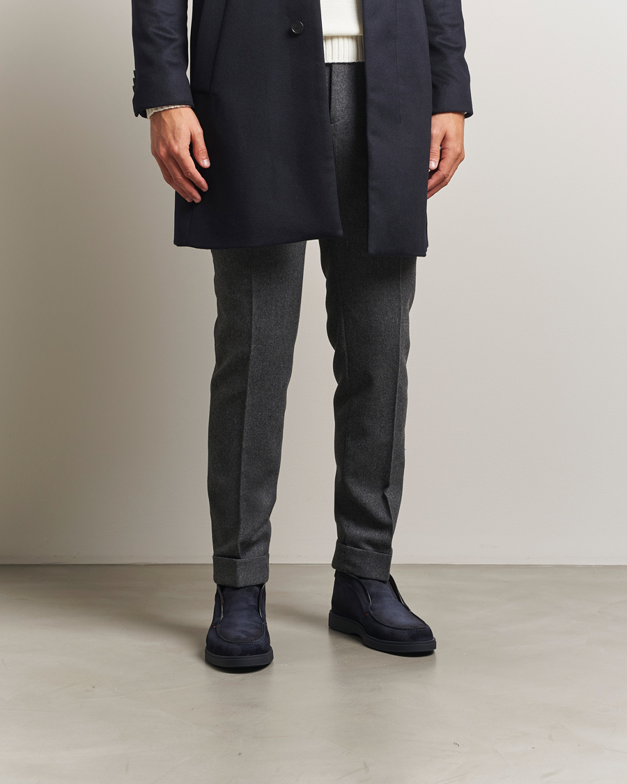 Hombres | Botas | Santoni | Detroit Chukka Boots Navy Suede