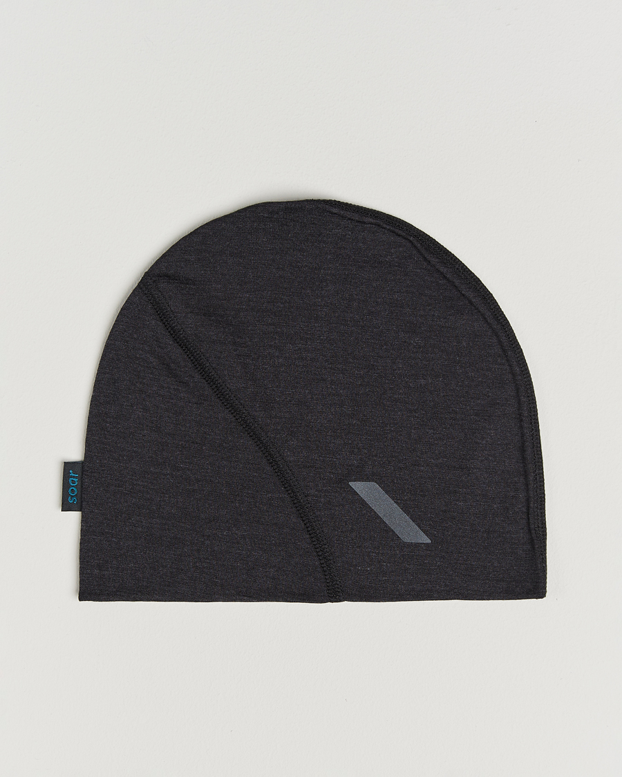 Hombres | SOAR Running Silk Merino Beanie Dark Grey | SOAR Running | Silk Merino Beanie Dark Grey