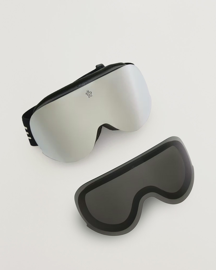 Hombres | Gafas de sol | Moncler Lunettes | 0ME8017 Ski Goggles Black/Silver