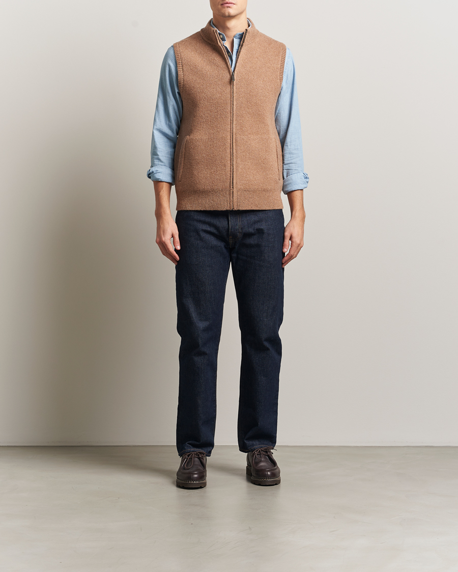 Hombres | Jerséis y prendas de punto | Pendleton | Wool Sweater Vest Tan
