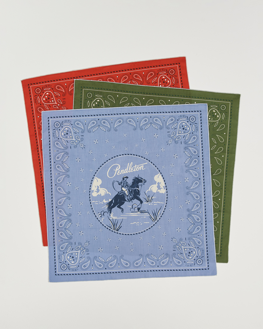 Hombres | Pañuelos de bolsillo | Pendleton | 3-Pack Bandana Cowboy Multi