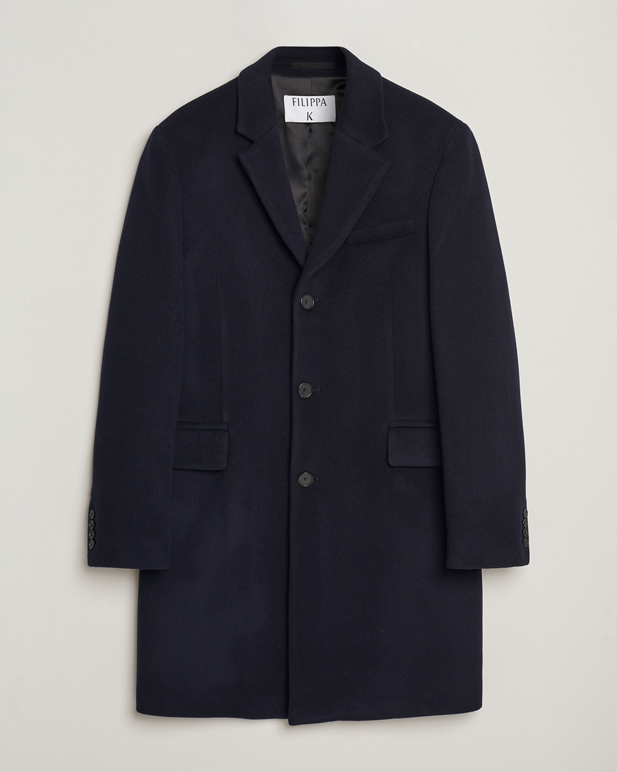 Hombres | Abrigos y chaquetas | Filippa K | William Wool Coat Navy
