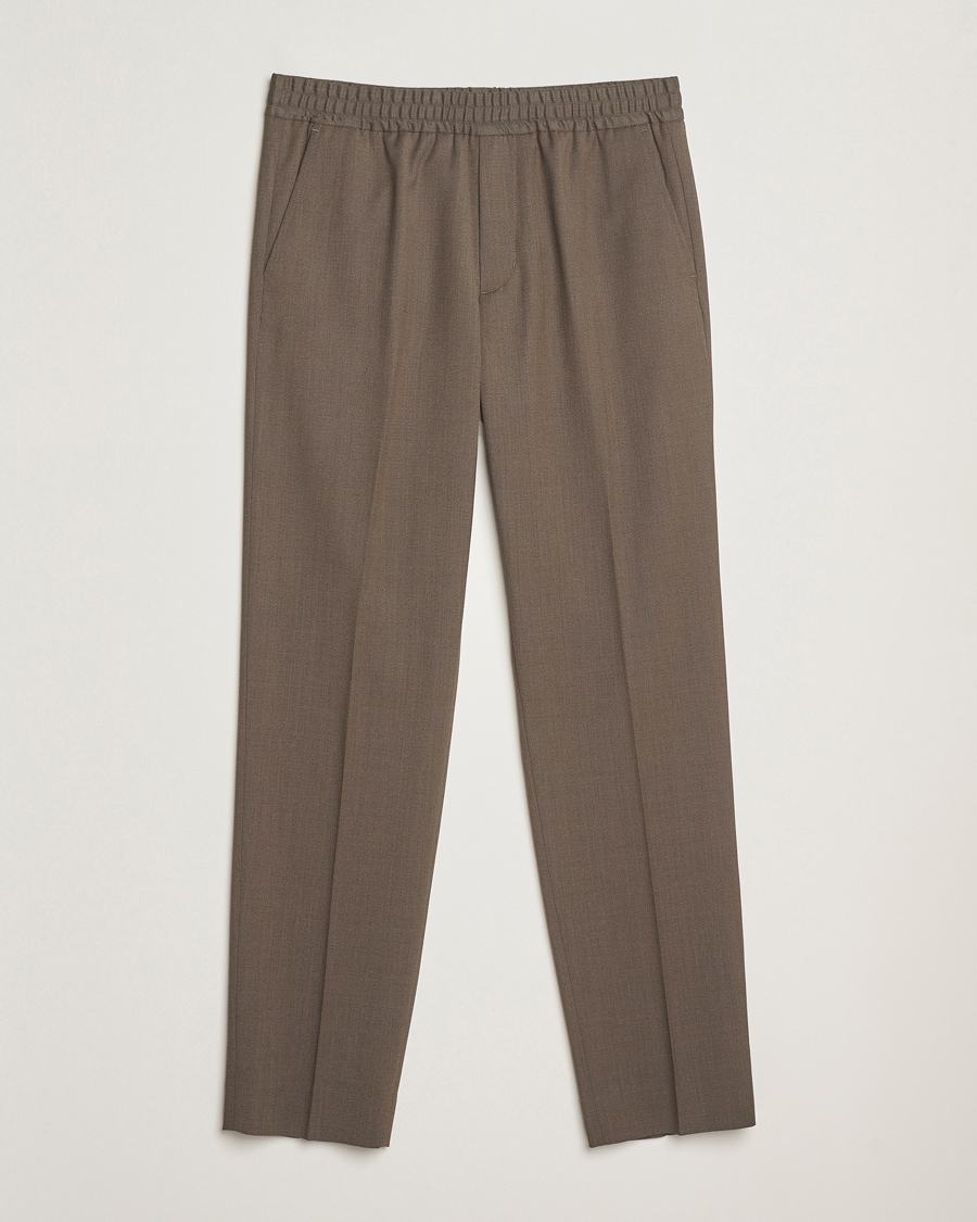 Hombres | Pantalones | Filippa K | Theo Relaxed Wool Trousers Driftwood