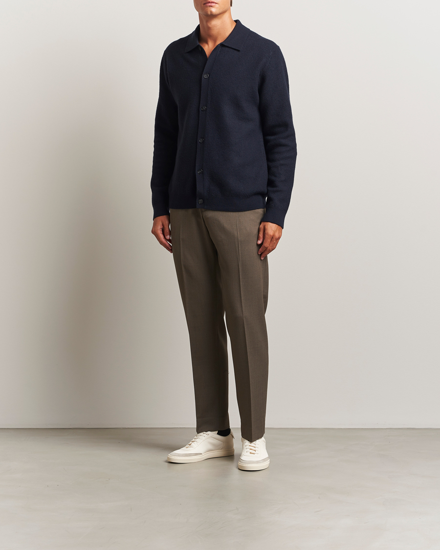 Hombres | Pantalones | Filippa K | Theo Relaxed Wool Trousers Driftwood