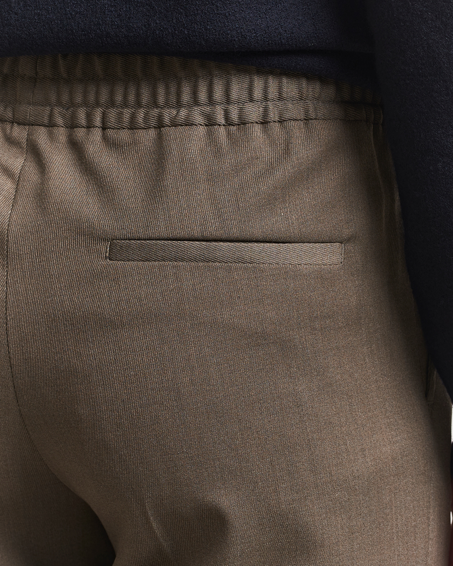 Hombres | Pantalones | Filippa K | Theo Relaxed Wool Trousers Driftwood