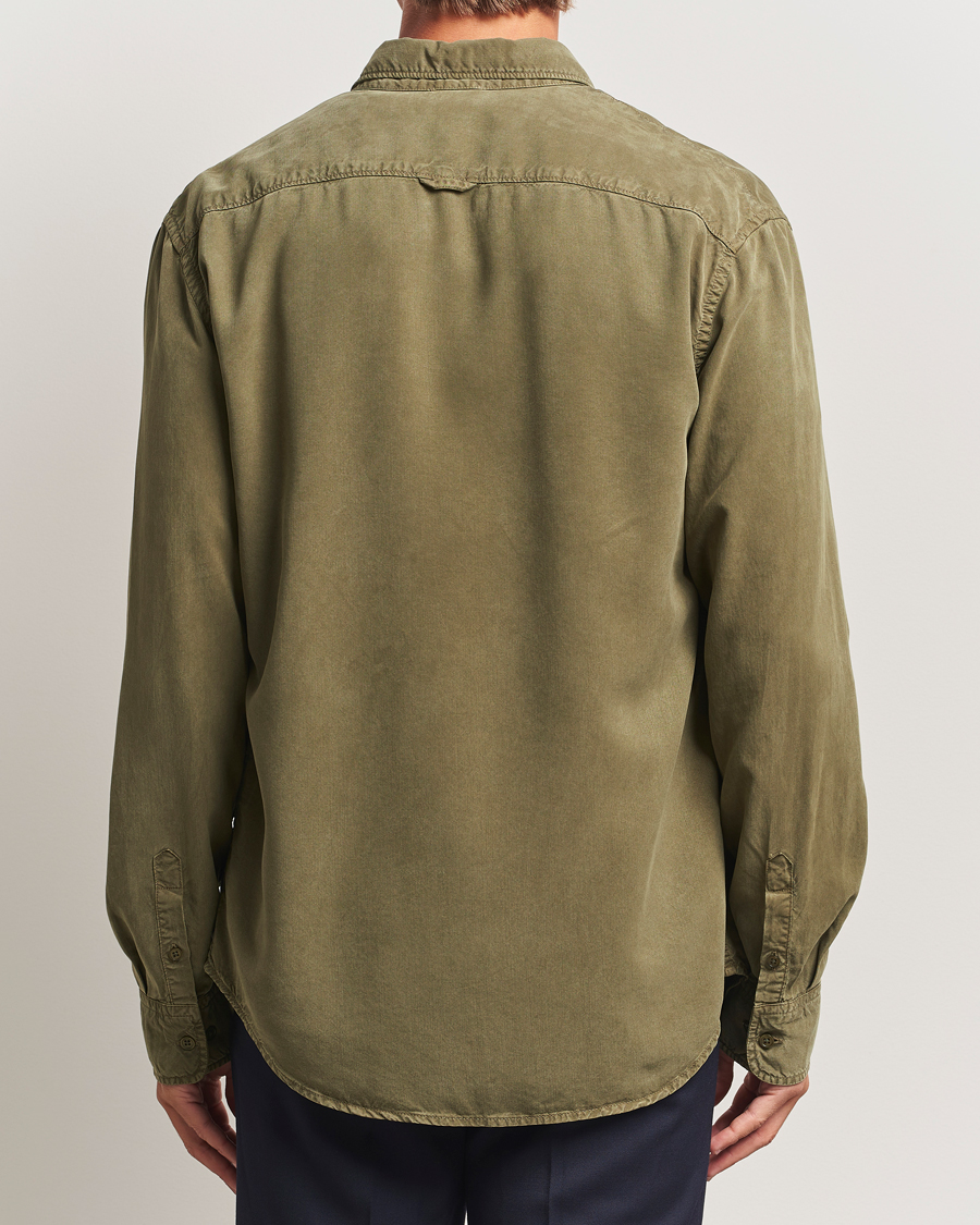 Hombres | Camisas | Filippa K | Zachary Lyocell Shirt Dark Olive
