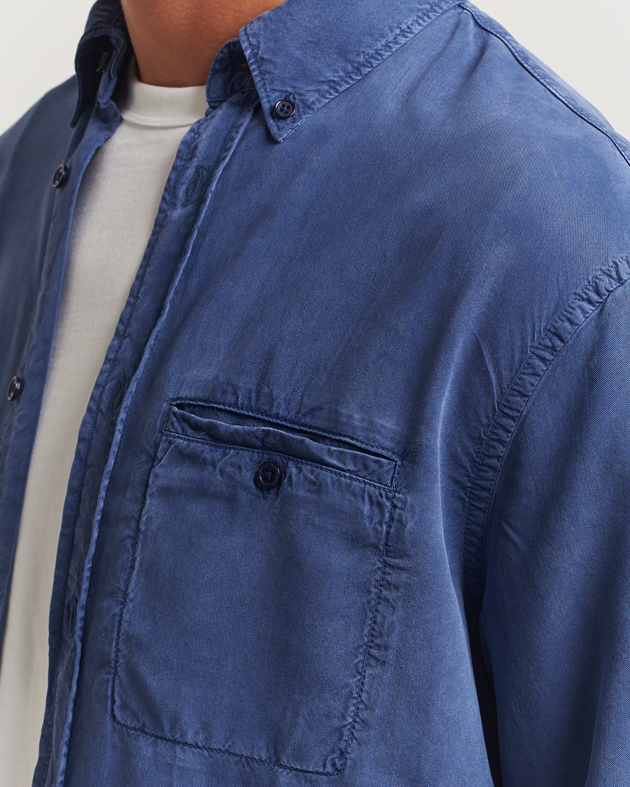 Hombres | Camisas | Filippa K | Zachary Lyocell Shirt Royal Navy