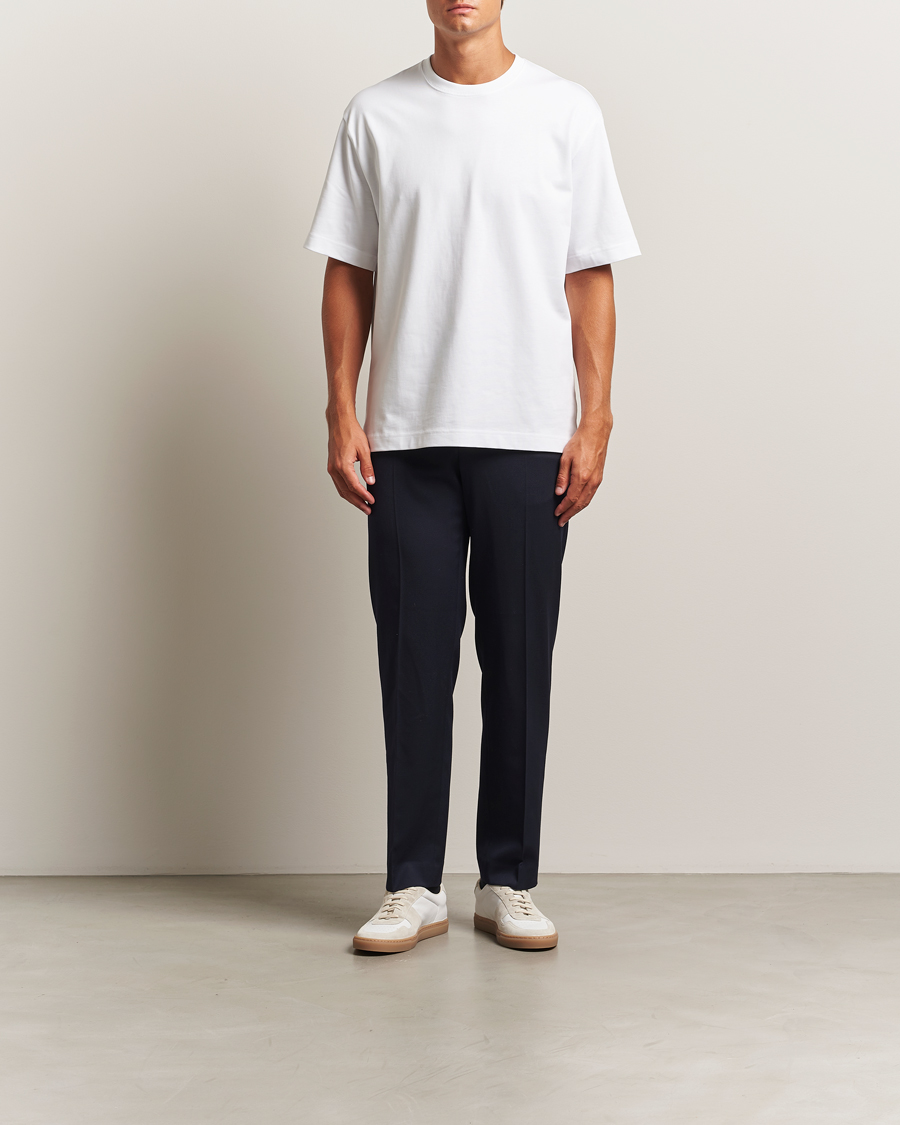 Hombres | Camisetas | Filippa K | Heavy Cotton Crew Neck T-Shirt White