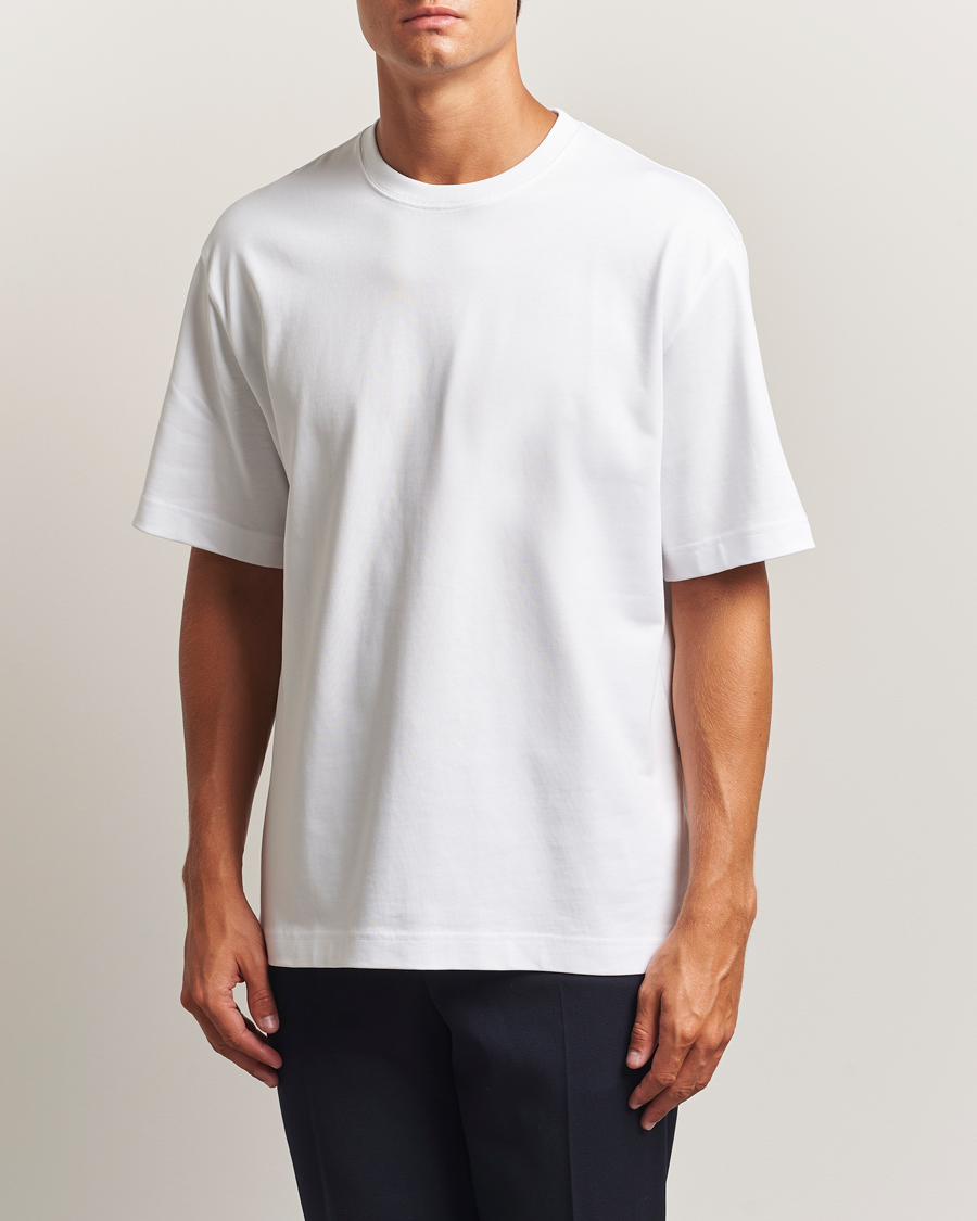 Hombres | Camisetas | Filippa K | Heavy Cotton Crew Neck T-Shirt White