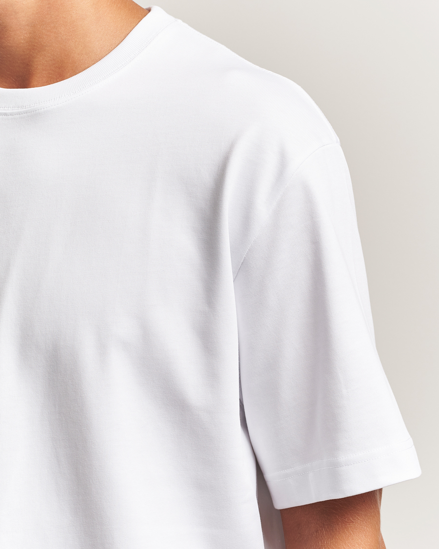 Hombres | Camisetas | Filippa K | Heavy Cotton Crew Neck T-Shirt White