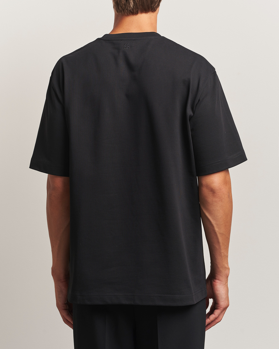 Hombres | Camisetas | Filippa K | Heavy Cotton Crew Neck T-Shirt Black
