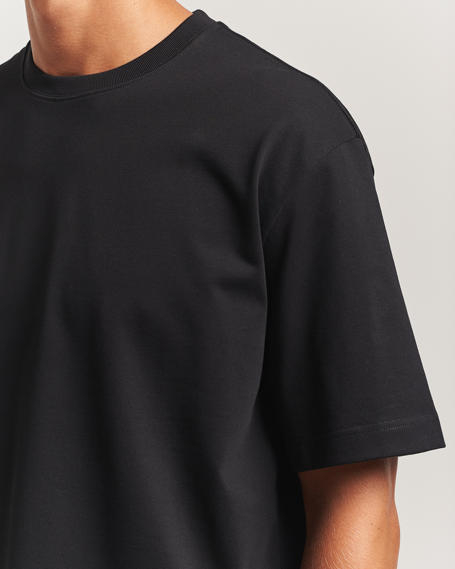 Hombres | Camisetas | Filippa K | Heavy Cotton Crew Neck T-Shirt Black