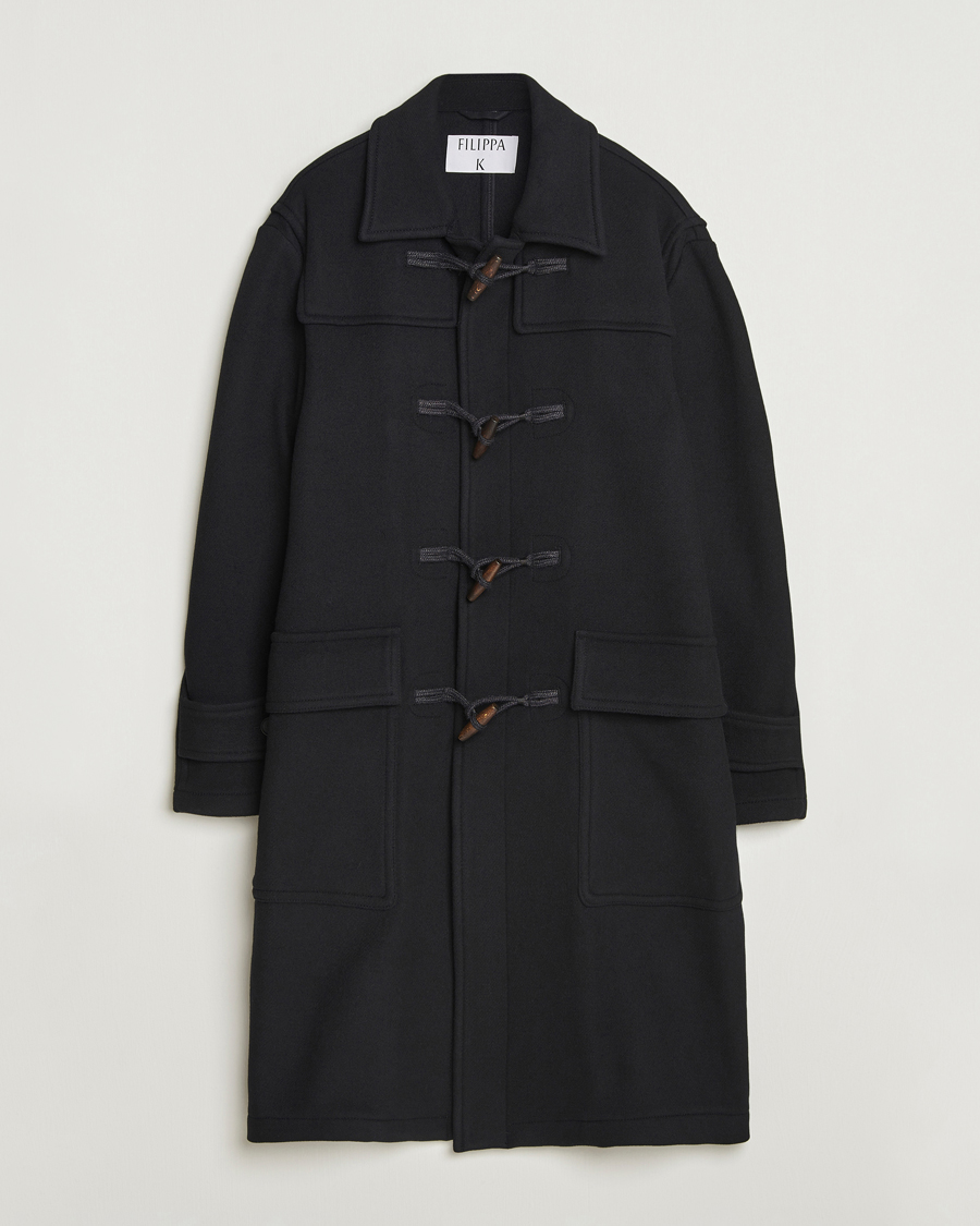 Hombres | Abrigos y chaquetas | Filippa K | Monty Wool Duffle Coat Black