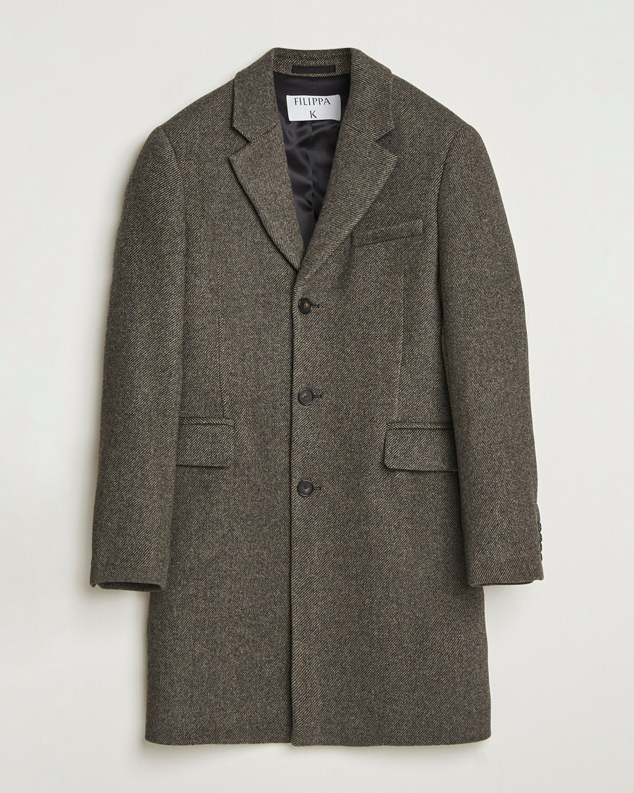 Hombres | Abrigos y chaquetas | Filippa K | William Wool Textured Coat Driftwood