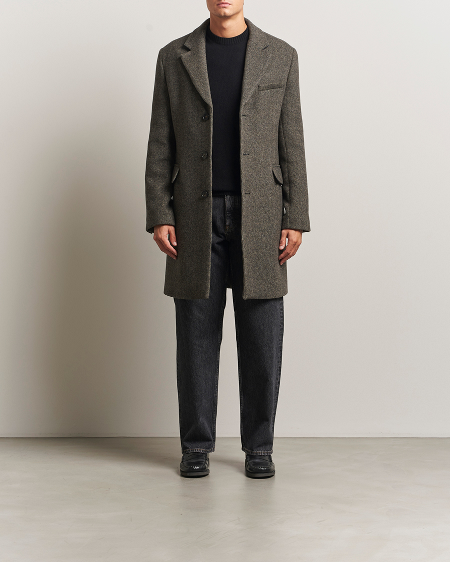 Hombres | Abrigos y chaquetas | Filippa K | William Wool Textured Coat Driftwood