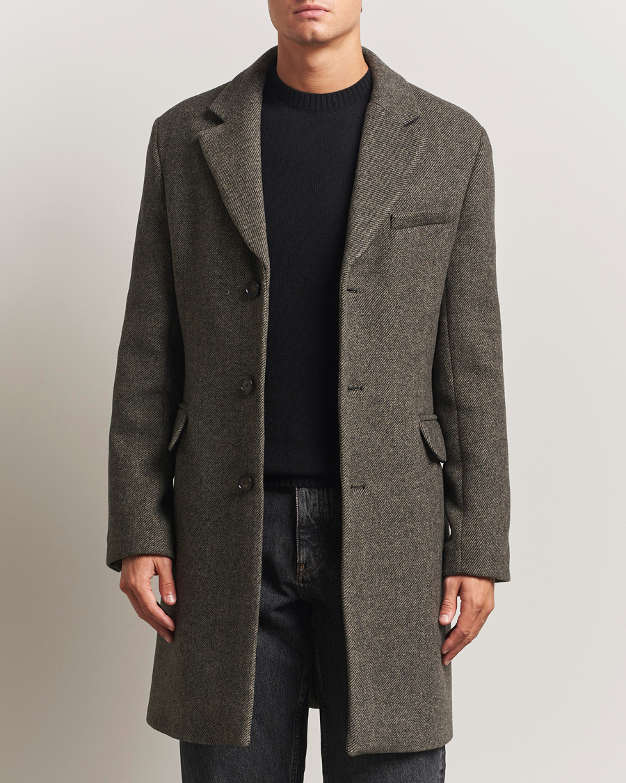 Hombres | Abrigos y chaquetas | Filippa K | William Wool Textured Coat Driftwood