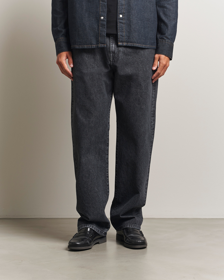 Hombres | Camisas | Filippa K | Loose Fit Workwear Jeans Washed Black
