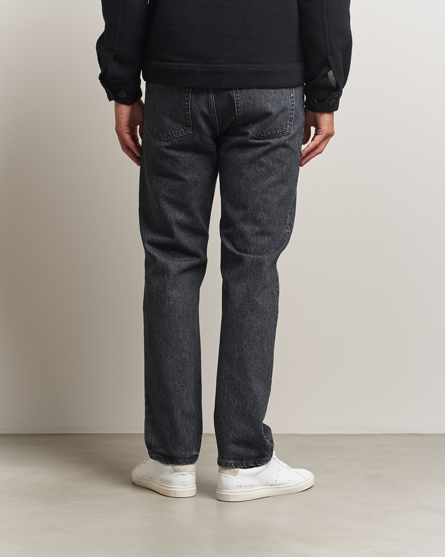 Hombres | Pantalones | Filippa K | Tapered Cropped Jeans Washed Black