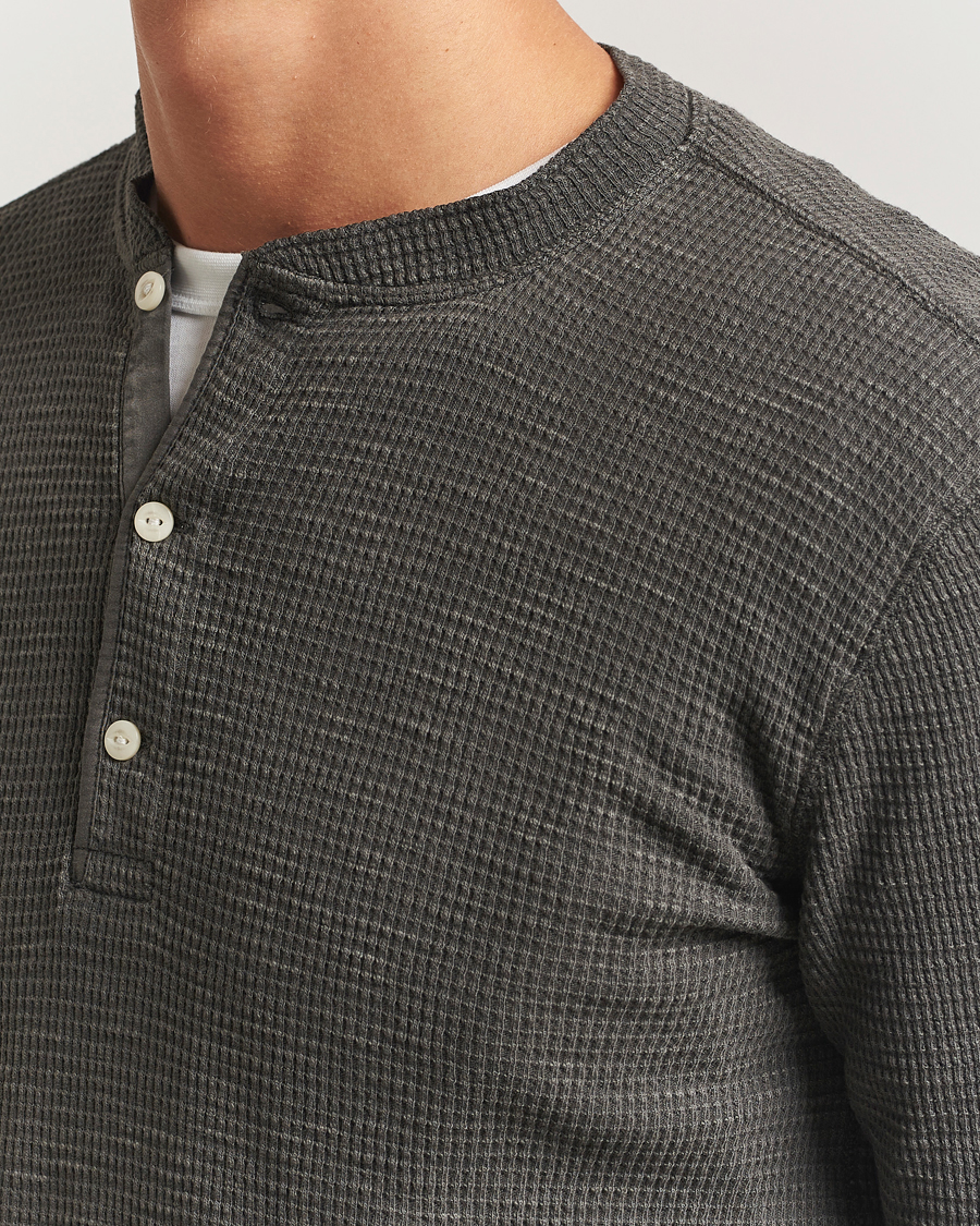 Hombres | Jerséis y prendas de punto | RRL | Long Sleeve Henley Faded Black