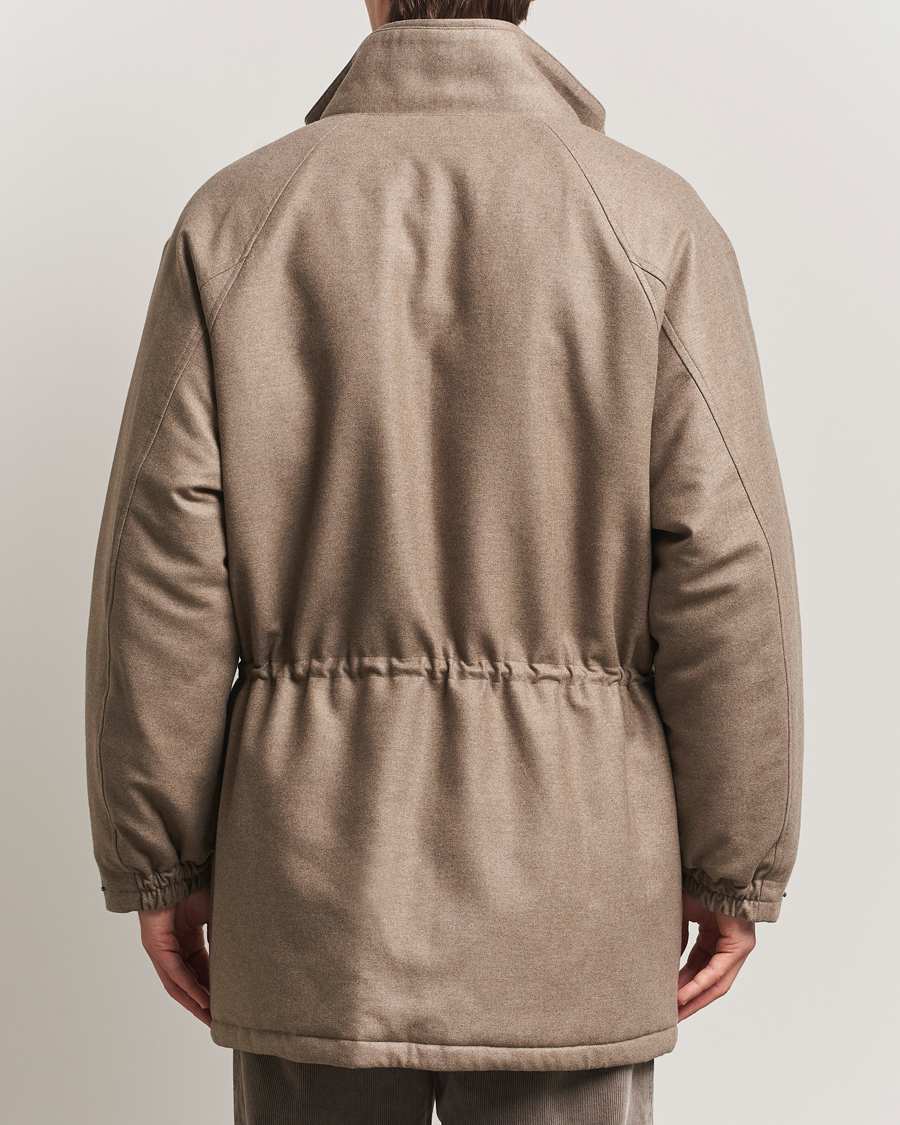 Hombres | Abrigos y chaquetas | Auralee | Wool Flannel Down Coat Brown