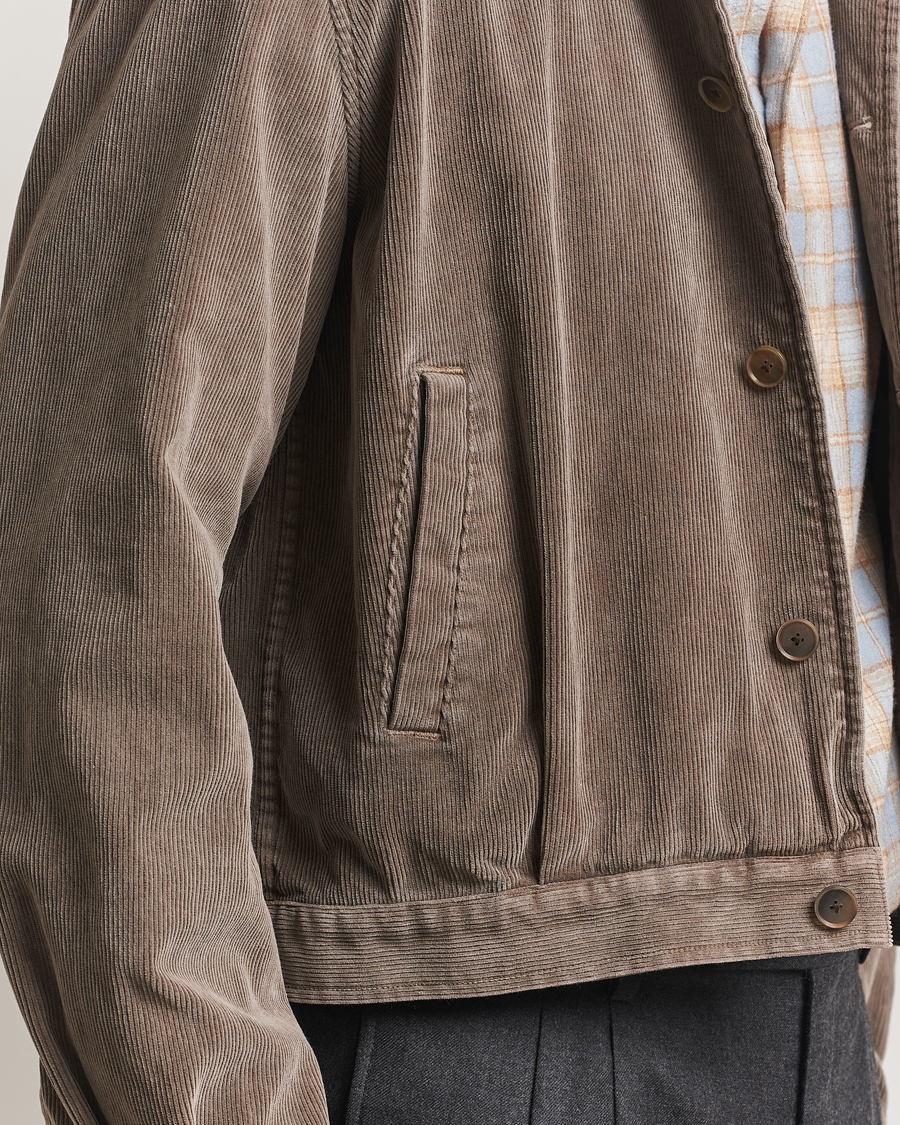 Hombres | Abrigos y chaquetas | Auralee | Corduroy Bomber Jacket Olive