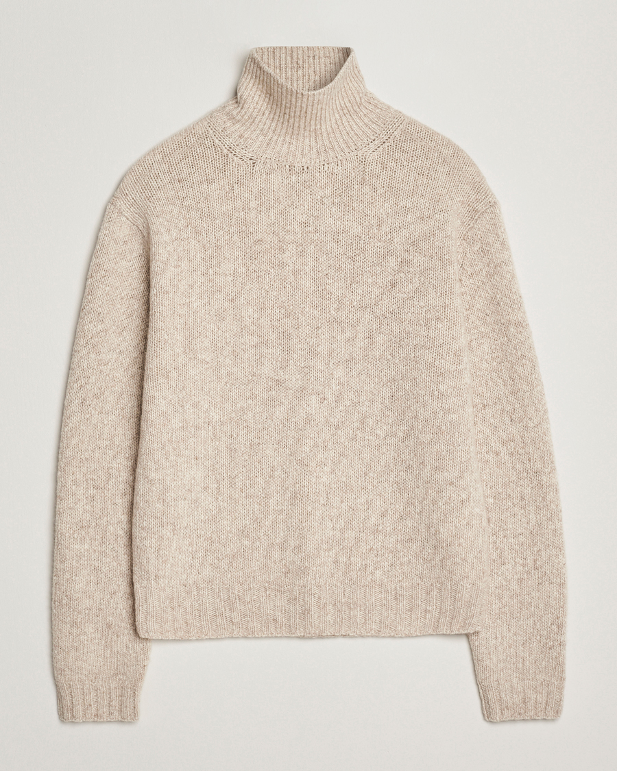 Hombres | Jerséis y prendas de punto | Auralee | Cashmere Melange Rollneck Beige