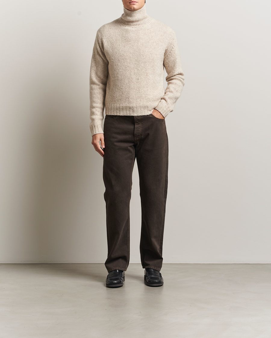 Hombres | Jerséis y prendas de punto | Auralee | Cashmere Melange Rollneck Beige
