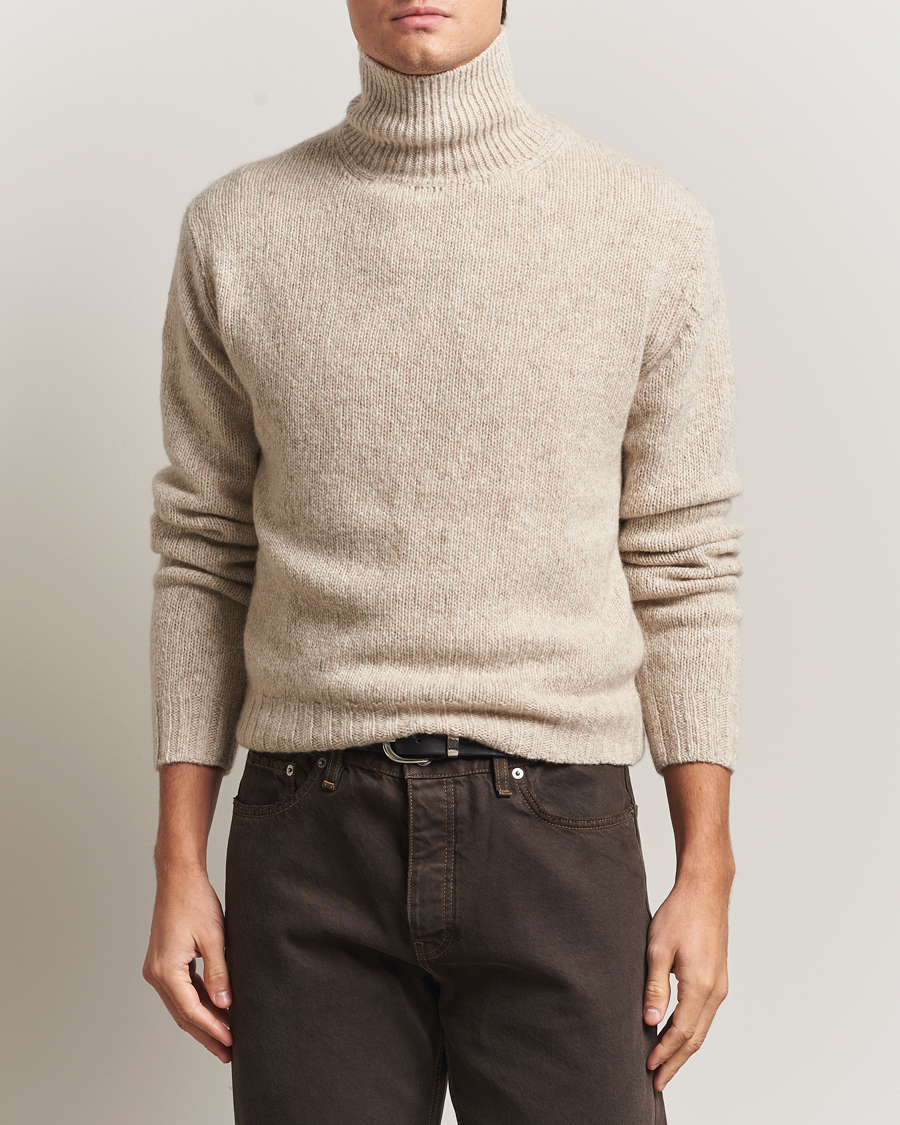 Hombres | Jerséis y prendas de punto | Auralee | Cashmere Melange Rollneck Beige