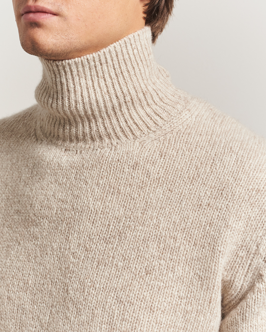 Hombres | Jerséis y prendas de punto | Auralee | Cashmere Melange Rollneck Beige