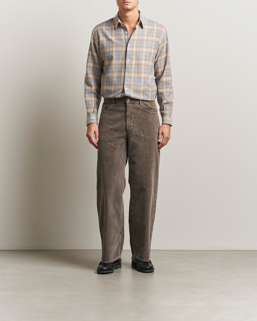 Hombres | Pantalones | Auralee | Dyed Corduroy 5-Pocket Pants Olive