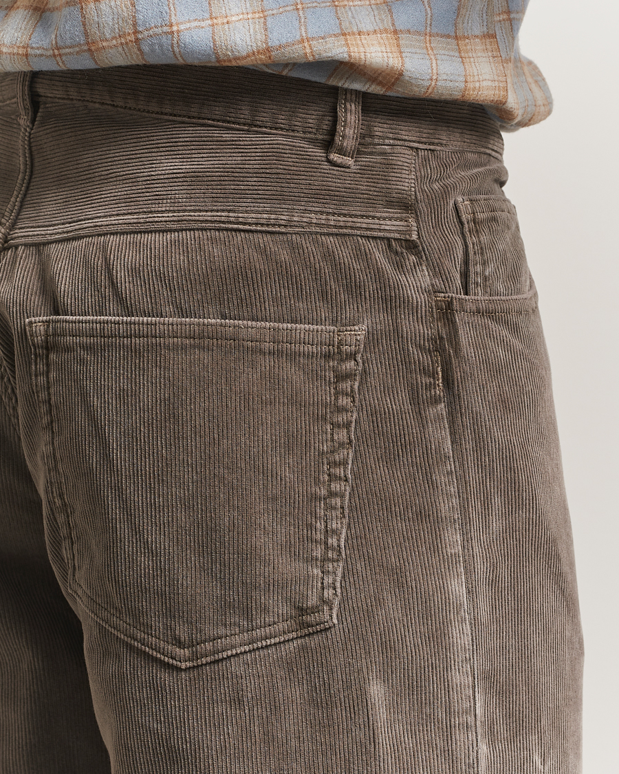 Hombres | Pantalones | Auralee | Dyed Corduroy 5-Pocket Pants Olive