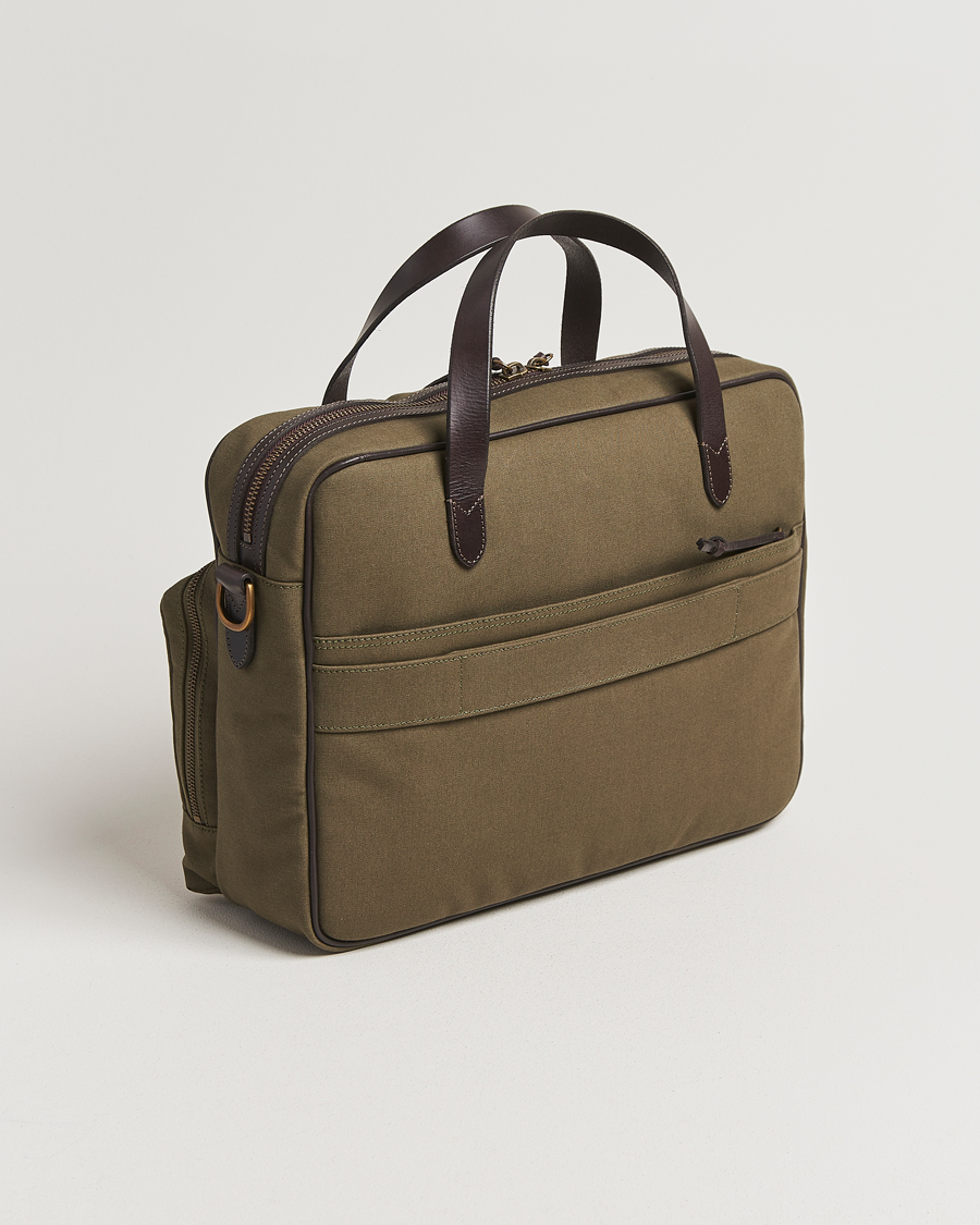 Hombres | Polo Ralph Lauren Commuter Canvas Messenger Bag Defender Green/Brown | Polo Ralph Lauren | Commuter Canvas Messenger Bag Defender Green/Brown