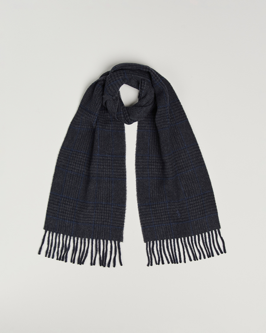 Hombres | Bufandas | Polo Ralph Lauren | Wool Blend Scarf Navy Check