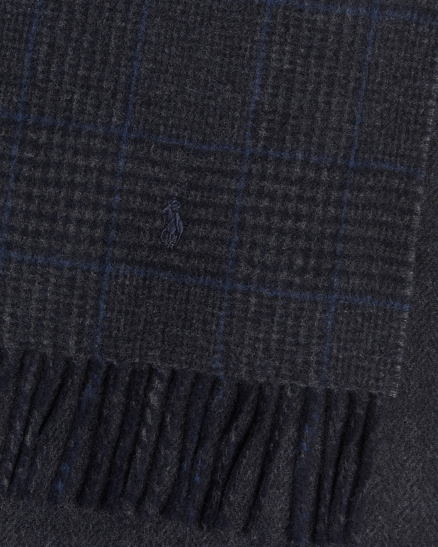 Hombres | Bufandas | Polo Ralph Lauren | Wool Blend Scarf Navy Check