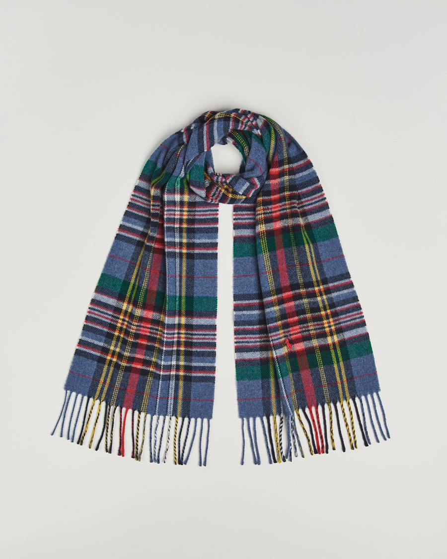Hombres | Polo Ralph Lauren Classic Wool Scarf Blue Multi | Polo Ralph Lauren | Classic Wool Scarf Blue Multi