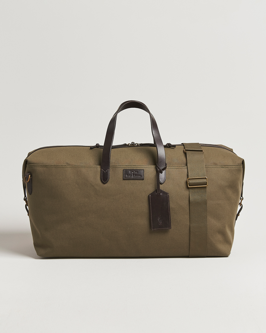 Hombres | Polo Ralph Lauren Medium Canvas Duffle Bag Defender Green/Brown | Polo Ralph Lauren | Medium Canvas Duffle Bag Defender Green/Brown