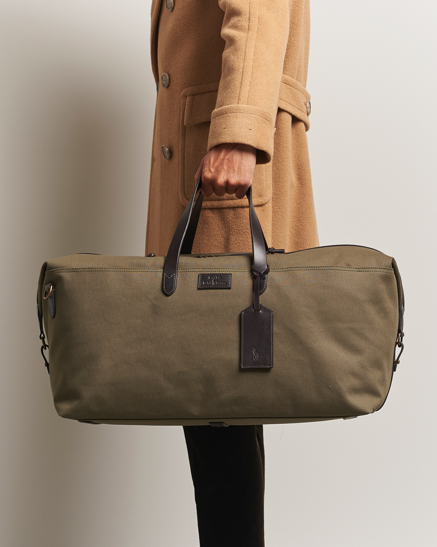 Hombres | Polo Ralph Lauren Medium Canvas Duffle Bag Defender Green/Brown | Polo Ralph Lauren | Medium Canvas Duffle Bag Defender Green/Brown