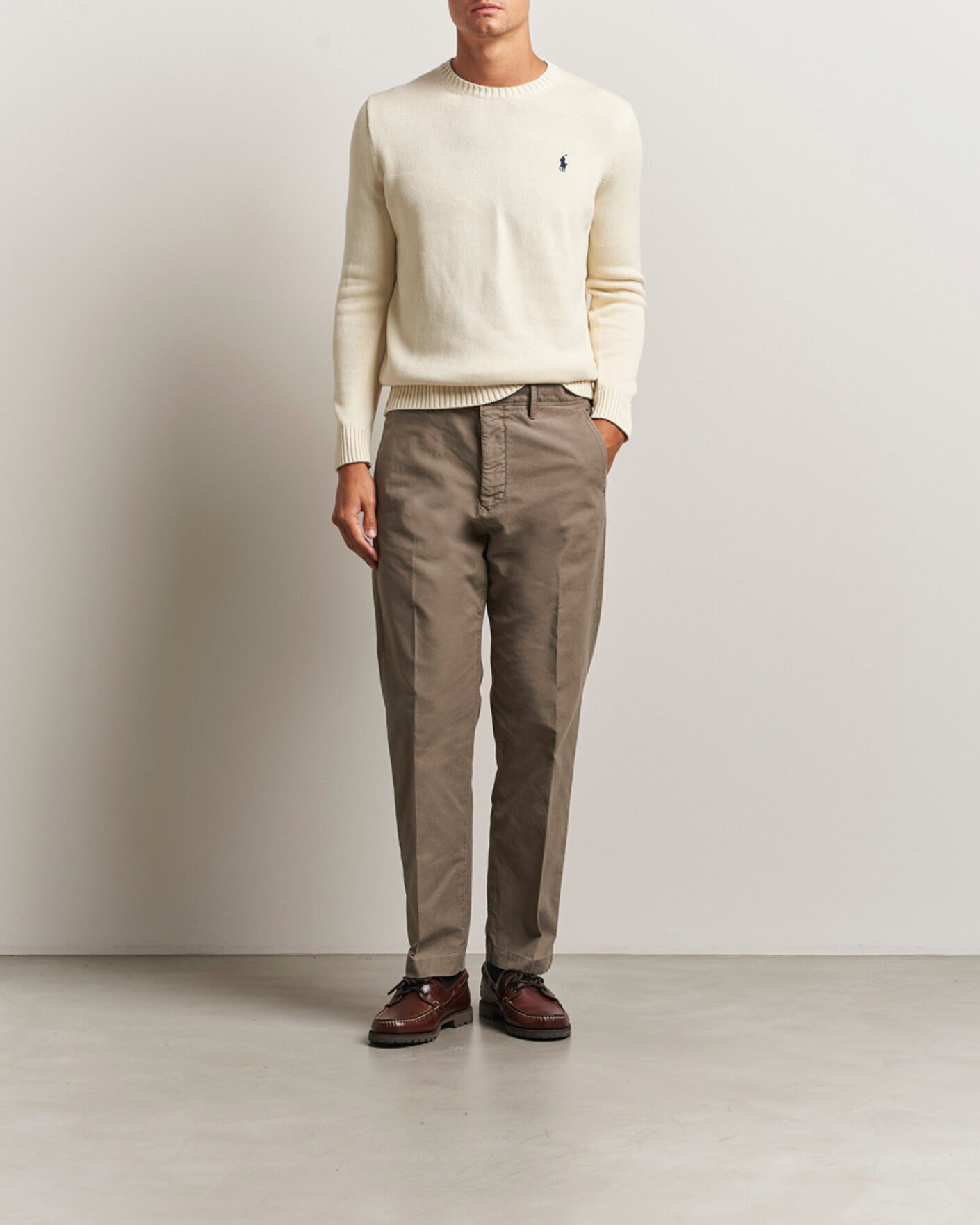 Hombres | Jerséis y prendas de punto | Polo Ralph Lauren | Cotton Crew Neck Sweater Andover Cream
