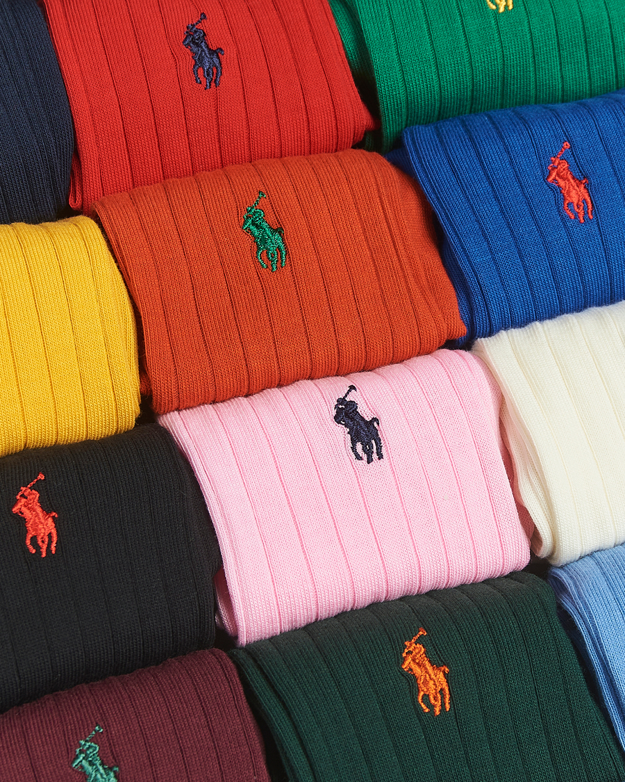 Hombres | Ropa interior y calcetines | Polo Ralph Lauren | 12-Pack Egyptian Rib Cotton Crew Socks Multicolor