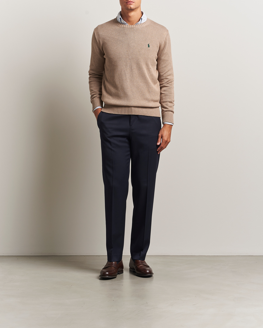 Hombres | Jerséis y prendas de punto | Polo Ralph Lauren | Cotton Crew Neck Sweater Bronze Melange