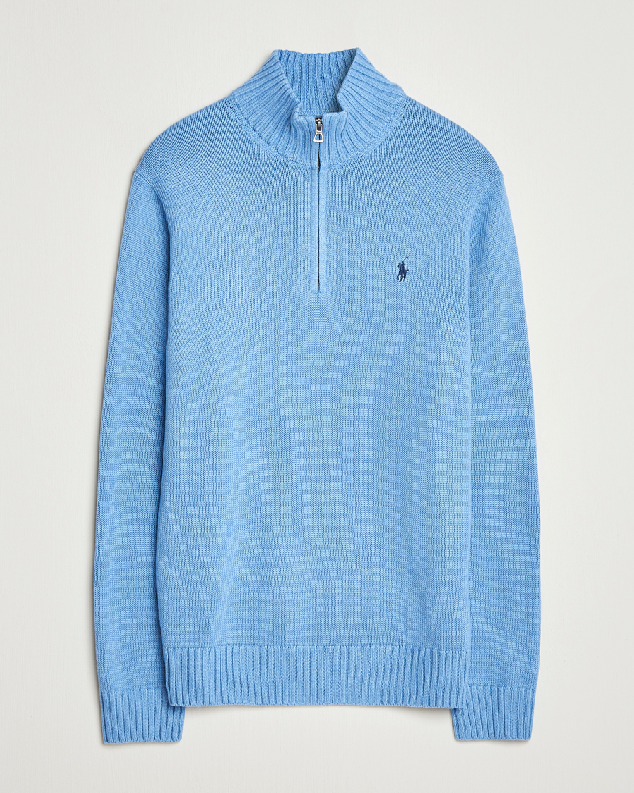 Hombres | Jerséis y prendas de punto | Polo Ralph Lauren | Cotton Pullover Half Zip Soft Royal Heather