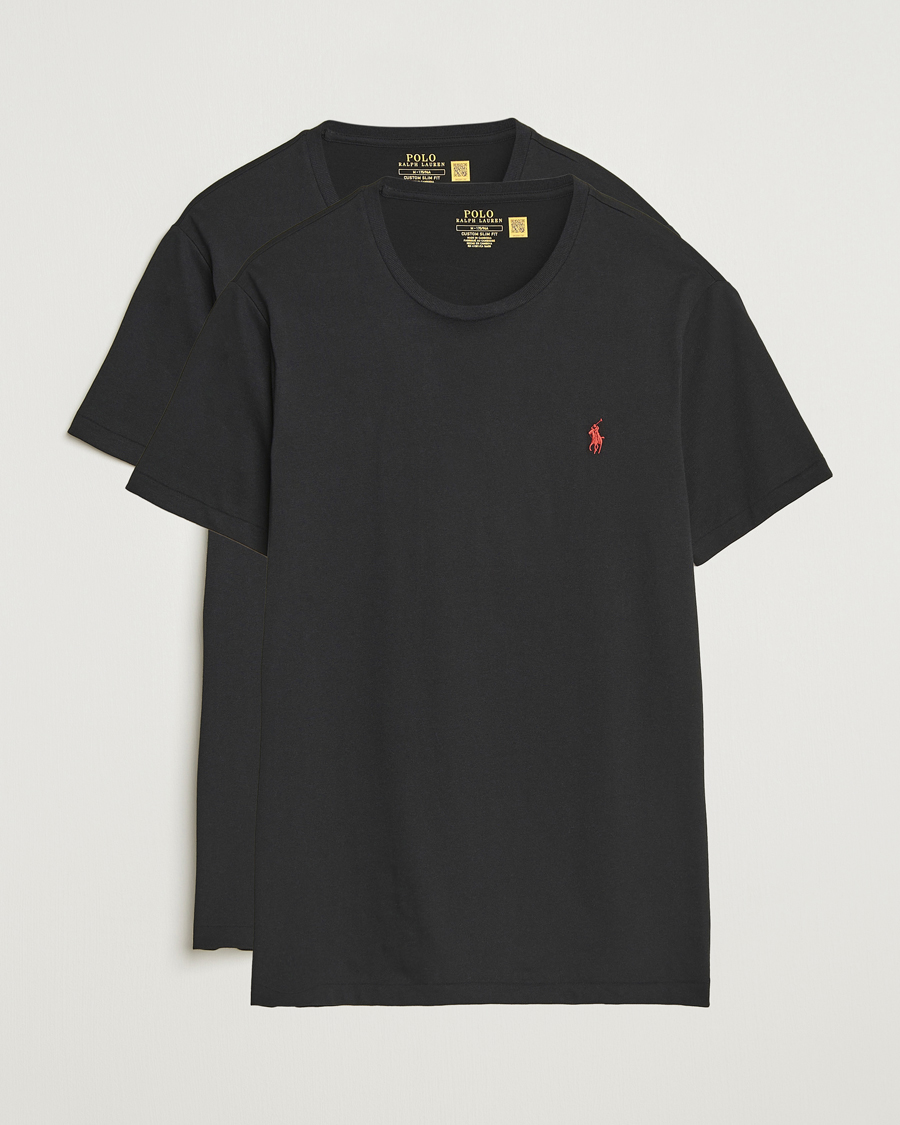 Hombres | Camisetas | Polo Ralph Lauren | 2-Pack Crew Neck T-Shirt Black