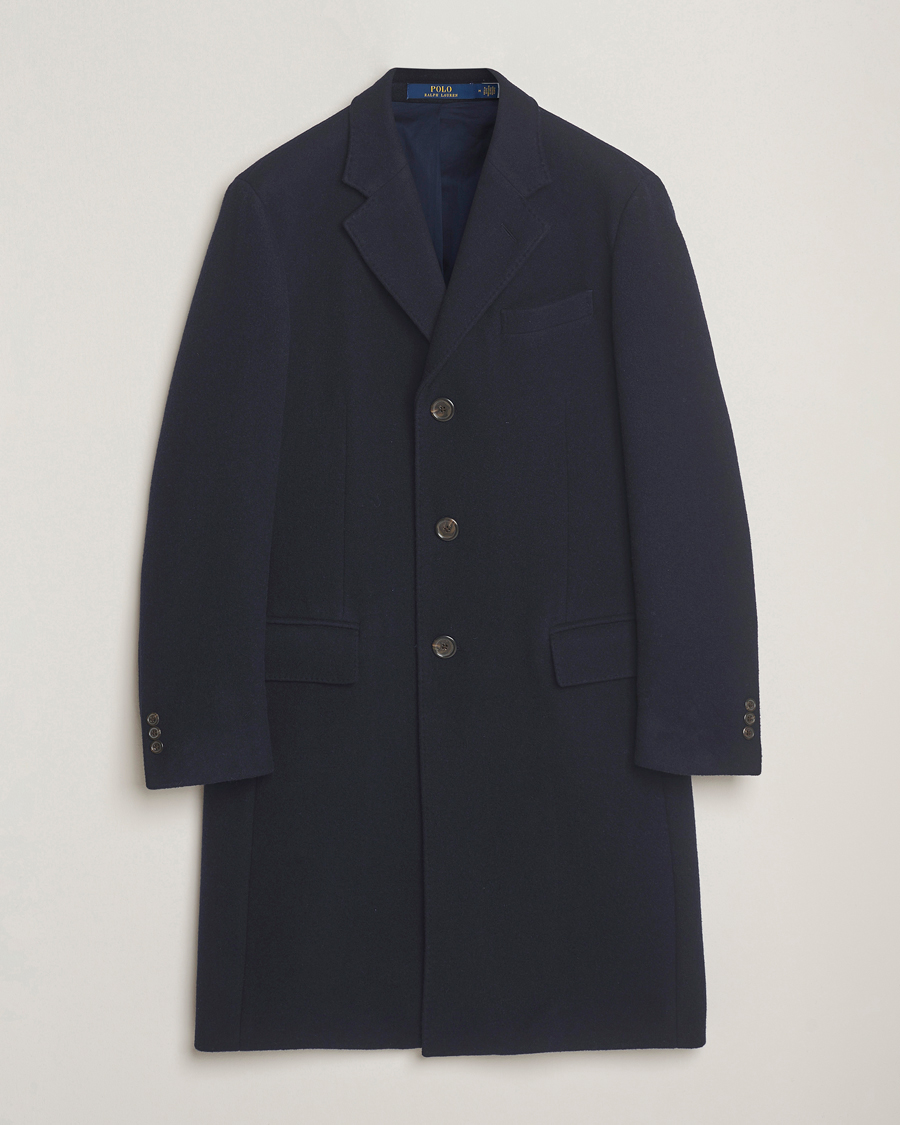 Hombres | Abrigos y chaquetas | Polo Ralph Lauren | Single Breasted Melton Coat Navy